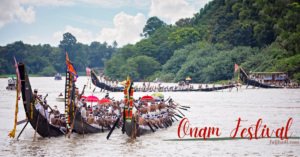 Vallamkali, the snake boat race during Onam